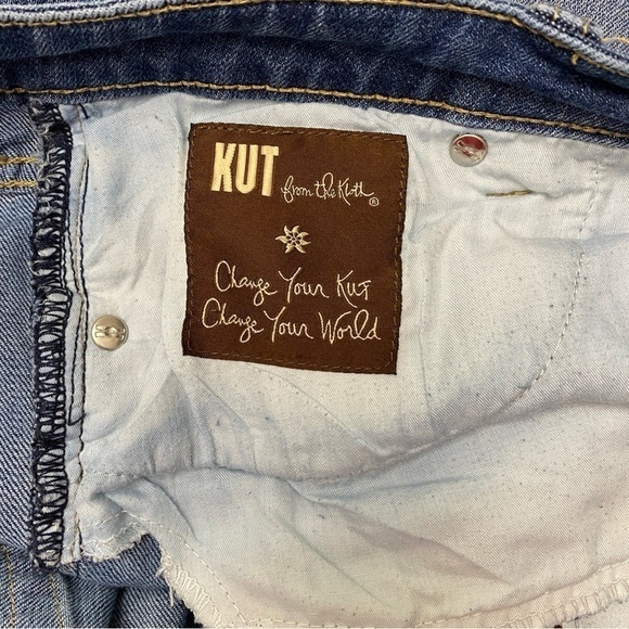 Kut from the Kloth Boyfriend Mid Rise Jeans Ripped Well Loved Women Size 10 - Picture 10 of 16